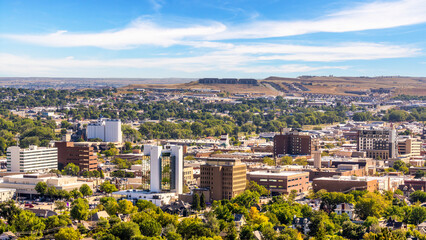 Obraz premium Aerial view of Rapid City, South Dakota. Rapid City is the county seat of Pennington County in South Dakota and the second most populous city in the state.