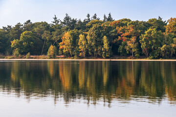 lake in autumn, reflection