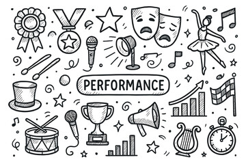 Performance doodles: art, music, theater, dance, awards