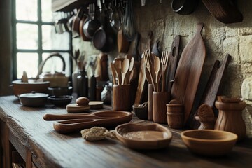 Handcrafted wooden utensils replacing plastic