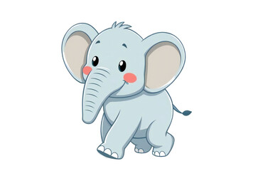 Naklejka premium elephant illustration adorable graphic vector clipart