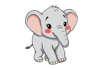 Obraz premium elephant illustration adorable graphic vector clipart
