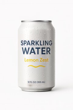 Fake Product Image Can of Sparkling Water Variant Set on Blank Empty White Background Game Asset Thumbnail