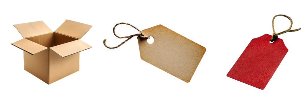 Price Tags with Cardboard box