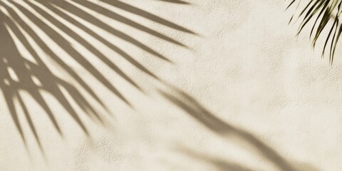 Stylish and aesthetic Palms Shadow on a beautiful Vintage Background that inspires blissful moments