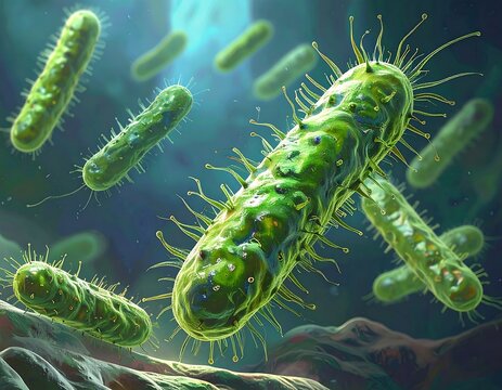 Green bacteria in motion