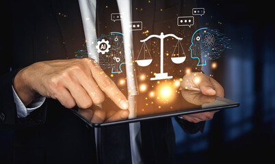 AI in law and the future of the legal justice system. A concept of AI assisting in legal debate,...