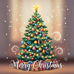 christmas tree illustration