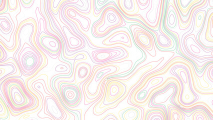 Soft pastel abstract topographic line pattern, useful for fashion design, fabric printing, kids’ stationery, creative wallpapers and modern poster templates