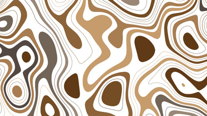 Seamless contour line pattern with bold brown gradients, topographic inspired abstract art used in wallpaper design, textile prints, creative branding, posters