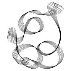 Abstract Wave Element for Design. Vector illustration. Digital frequency track equalizer. Stylized line art background. Business background. R2025001