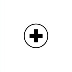 Obraz premium Simple medical cross icon