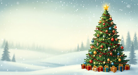Fototapeta premium christmas tree illustration