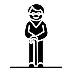 Elderly Vector Icon