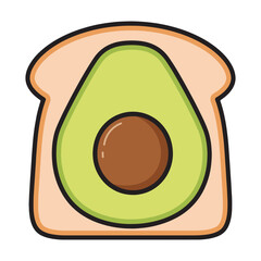 Healthy Avocado Toast Illustration - A Delicious and Nutritious Breakfast or Snack Option