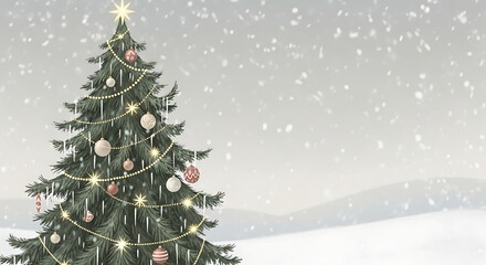 Obraz premium christmas tree illustration