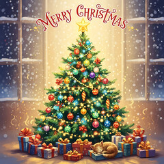 christmas tree illustration