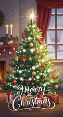 christmas tree illustration