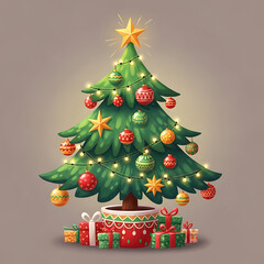 christmas tree illustration