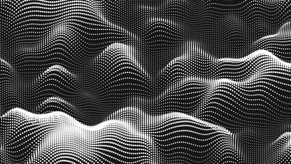 Point wave noise texture. Abstract dot background. Technological cyberspace background.