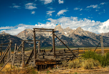 Rustic Fence at Morman Row Grand Teton National Park