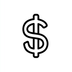 Fototapeta premium Dollar sign icon graphic