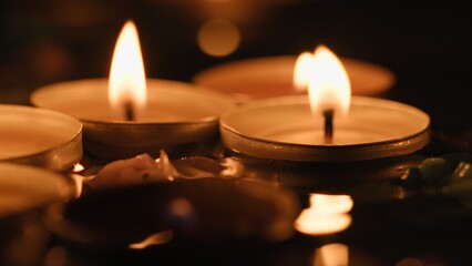Water River with Floating Candles for Diwali Cultural Holiday