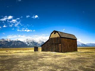 old barn in the mountains