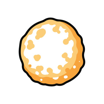 Isolated Cimol Indonesian Snack Vector Icon