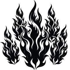 Abstract flame and smoke silhouettes vector illustration scalable eps for dynamic designs isolated on white background