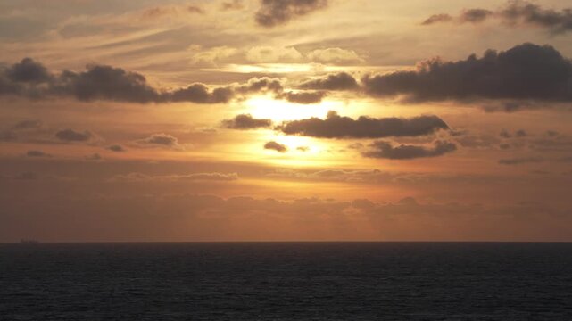 sunset over the sea