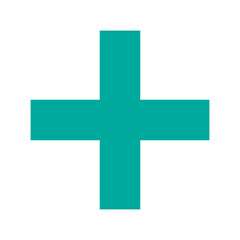 Green Plus Icon PNG. Green Cross, Plus Symbol Medical First Aid Sign Logo.
