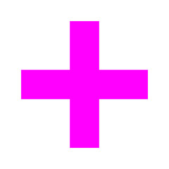 Obraz premium Pink Plus Symbol On Isolated Background. Pink Cross, Plus Icon.