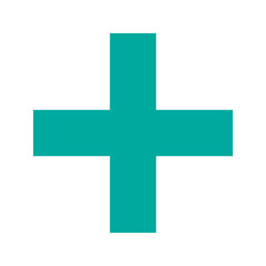Green Plus Icon PNG. Green Cross, Plus Symbol Medical First Aid Sign Logo.