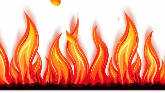Fiery Flame: An orange and red flame dances dynamically, captured in vivid detail, the embodiment of raw power and intense energy.