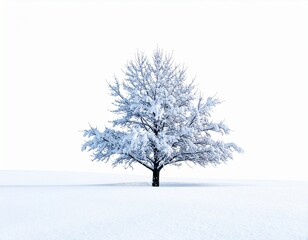 Fototapeta premium Isolated winter tree design in clean style