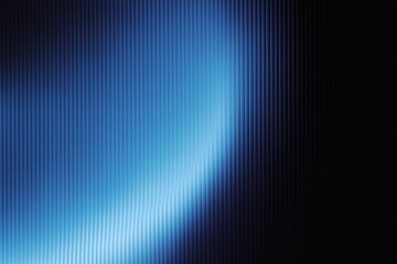 Electric blue ribbed glass lines on black — luminous tech background
