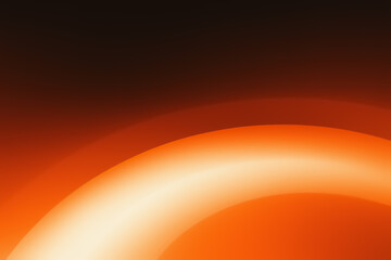 Orange arc horizon — warm neon curve on black