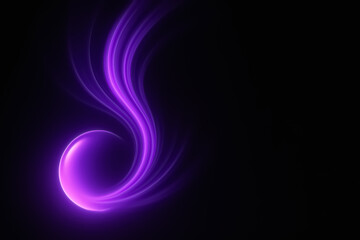 Purple energy spiral — luminous swirl on dark