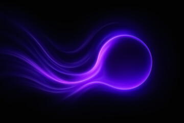 Electric purple flare — bright orb with motion trail