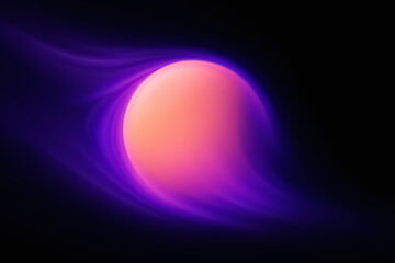 Peach-violet glow orb — soft gradient sphere on dark