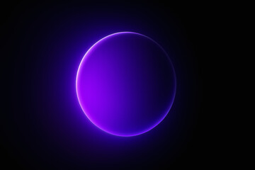 Luminous violet ring — soft halo on black