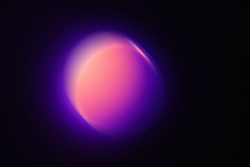 Purple sunset orb — warm core with soft halo