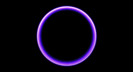 Purple glowing ring on black