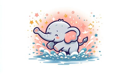 Naklejka premium Beautiful illustration and clipart and animal