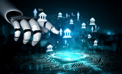 AI drives fintech innovation with smart assistants and banking tools to optimize online finance, mobile banking, and customer experience. Artificial intelligence spline