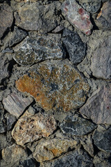 Grey stone wall texture background, vertical