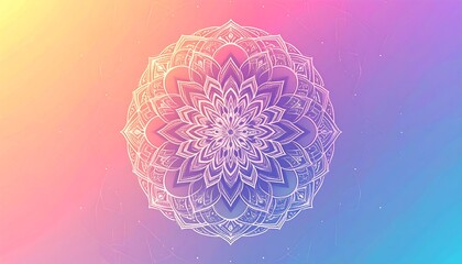 Elegant mandala on a gradient background