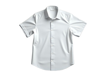 White Button-Down Short-Sleeve Shirt