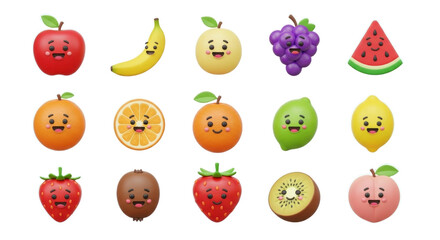 Set of Food vegetable Emoji icons PNG